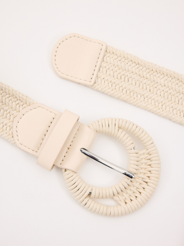 Elastic belt with lined buckle raw buckle