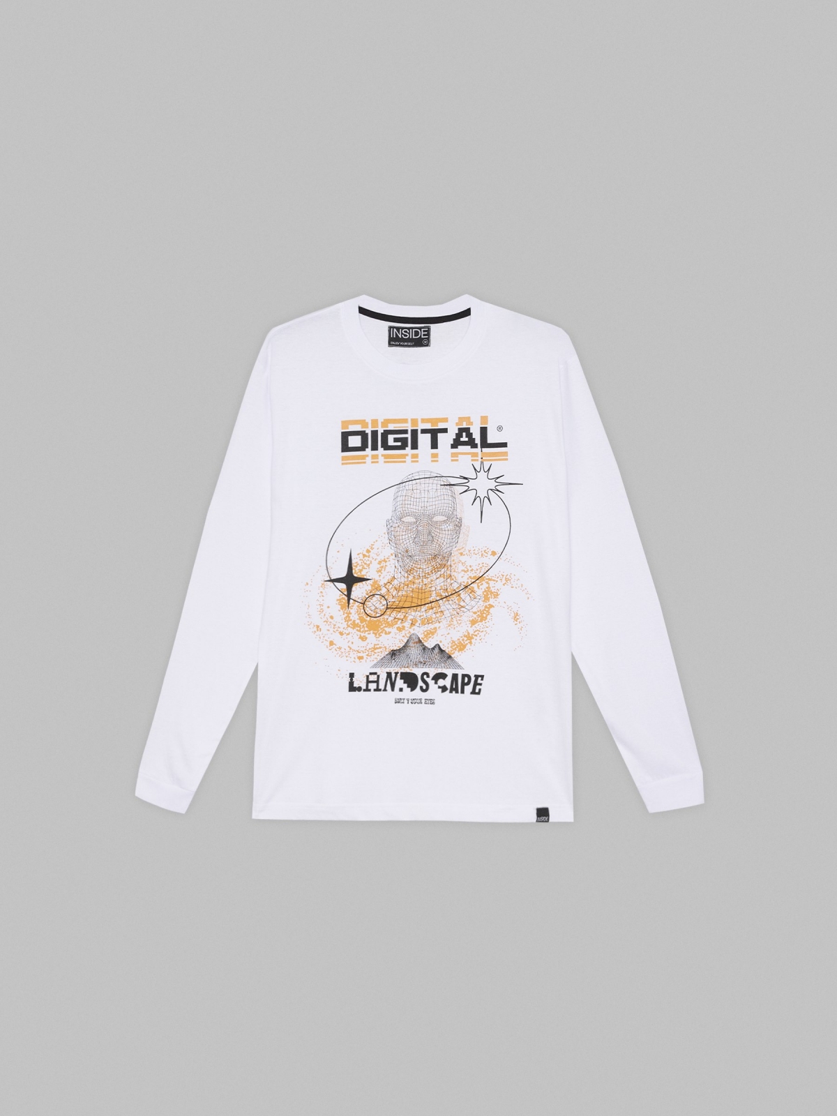  T-shirt Digital Landscape branco