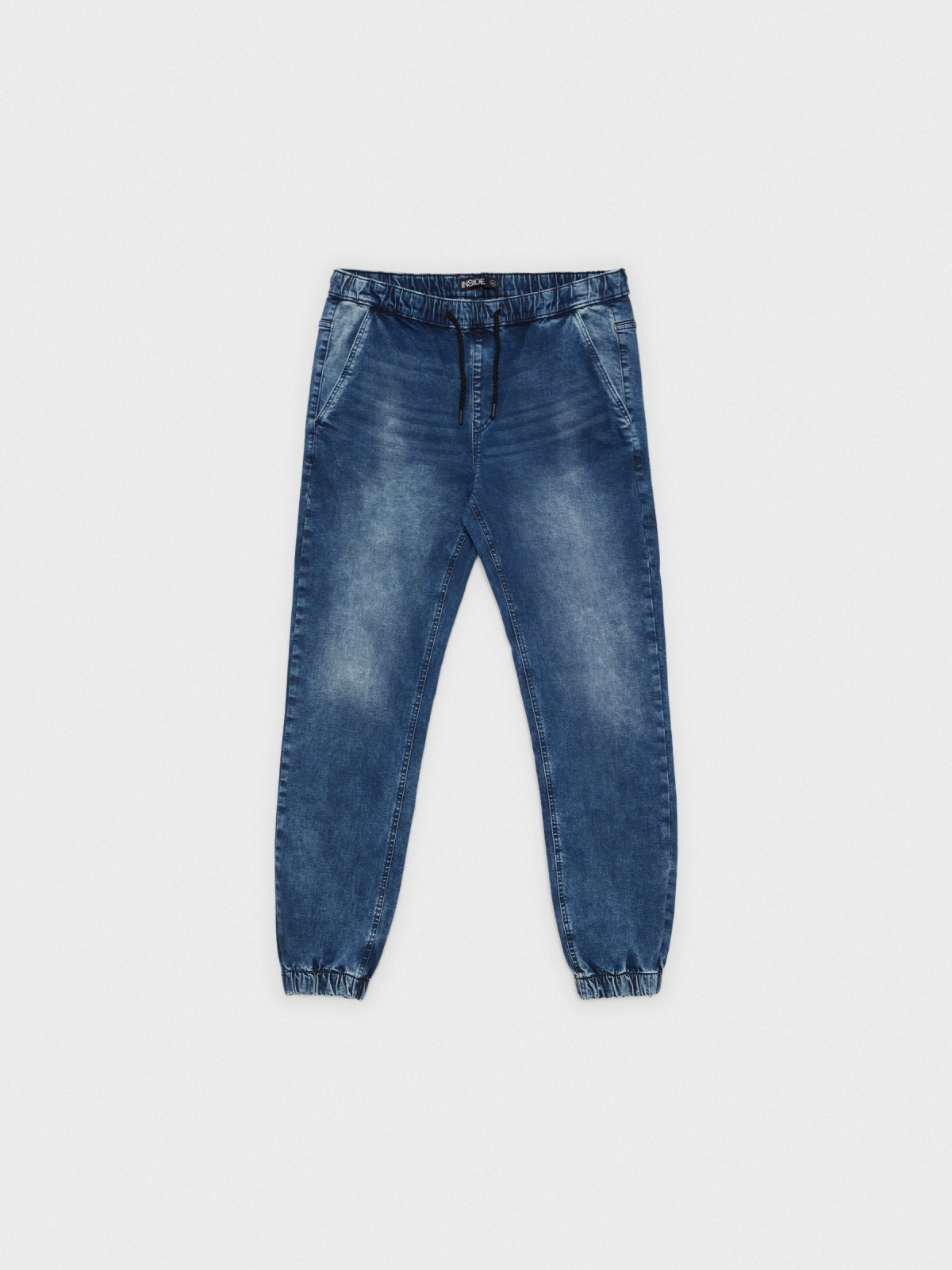 Denim jogger pants with rips blue