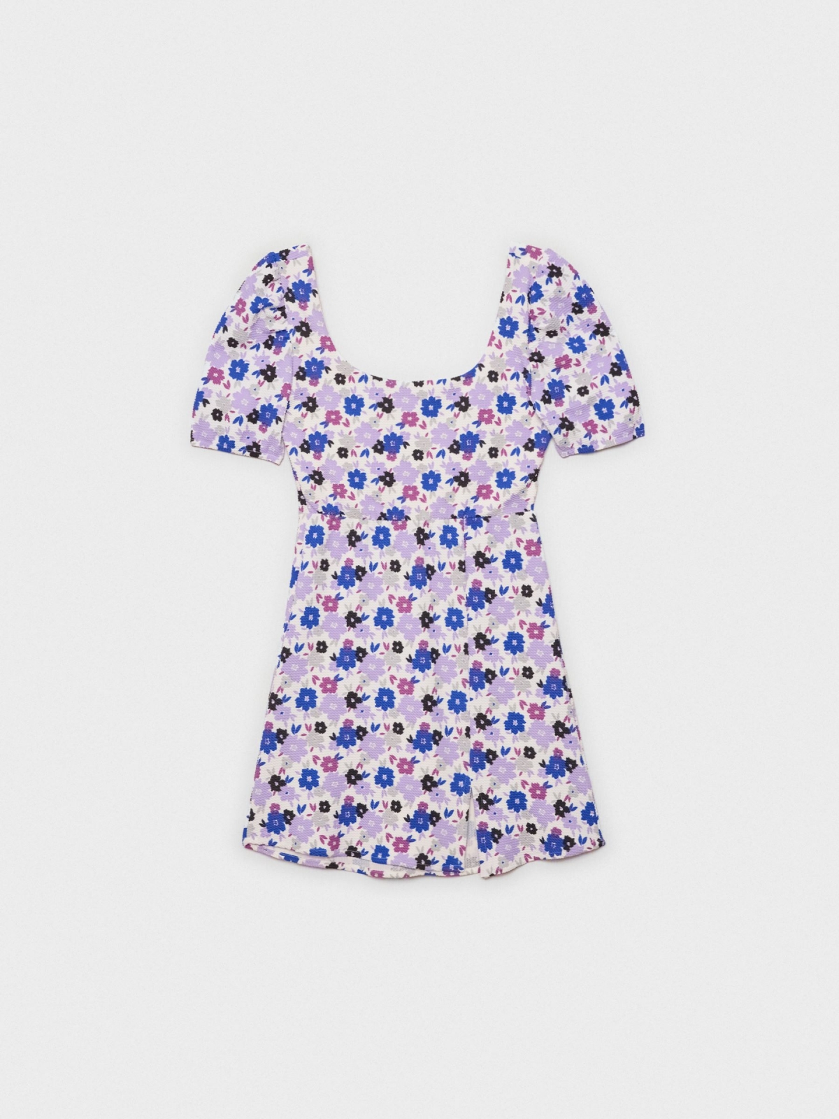  Mini dress with flower print multicolor