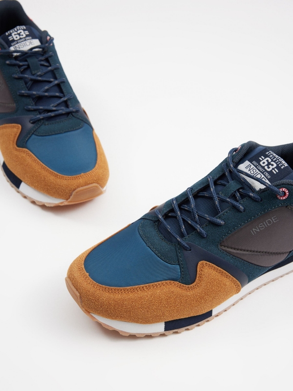 Combined casual sneaker dark blue detail view