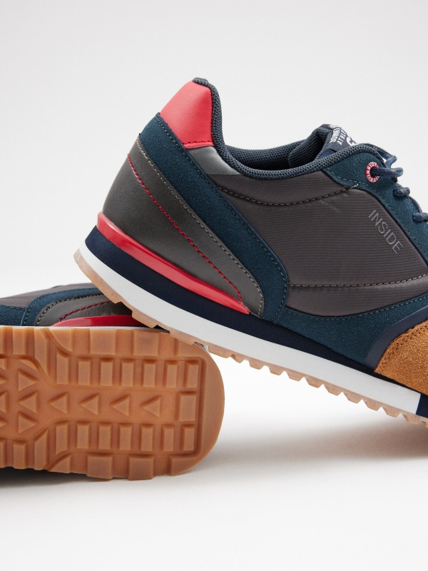 Combined casual sneaker dark blue detail view