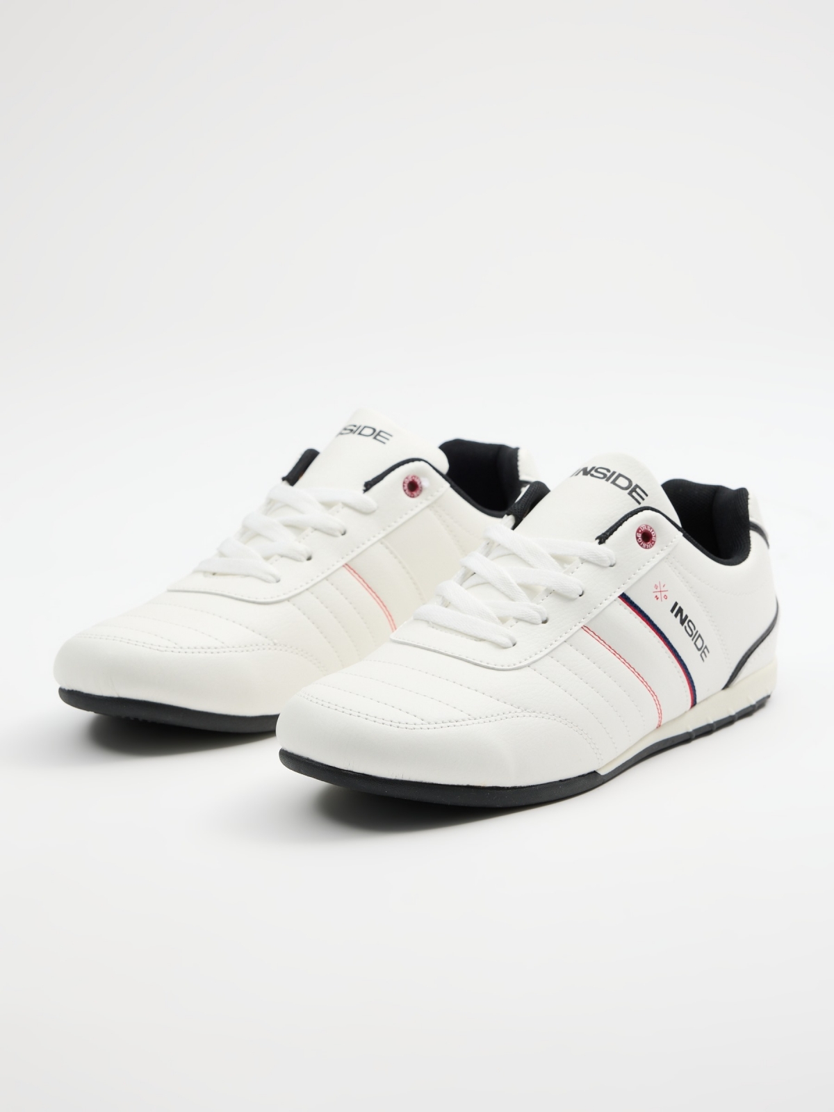 INSIDE basic casual sneaker white 45º front view