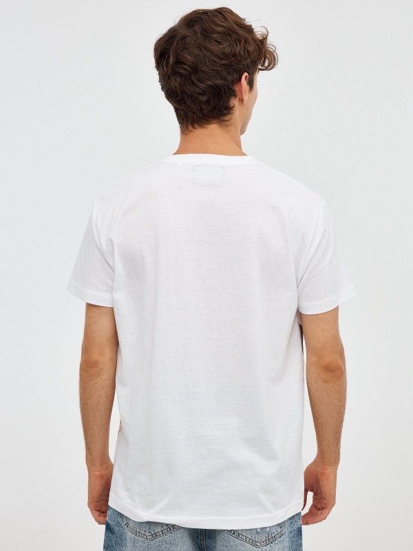 Camiseta print INSIDE blanco vista media trasera