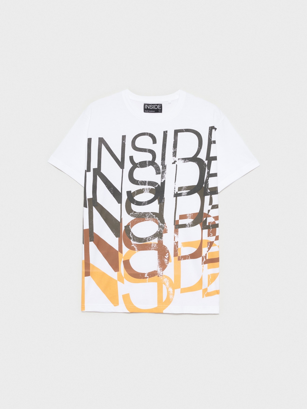  INSIDE print T-shirt white