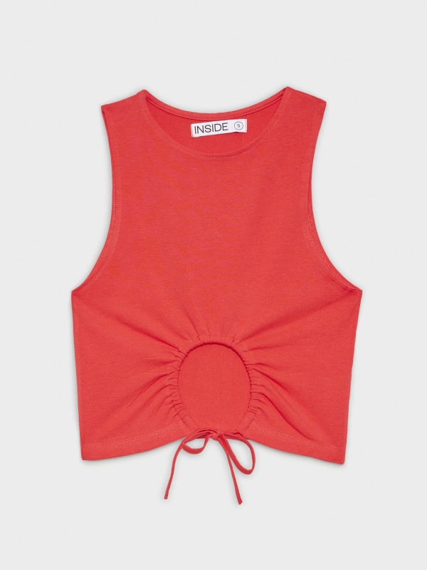  Crop top cut out red