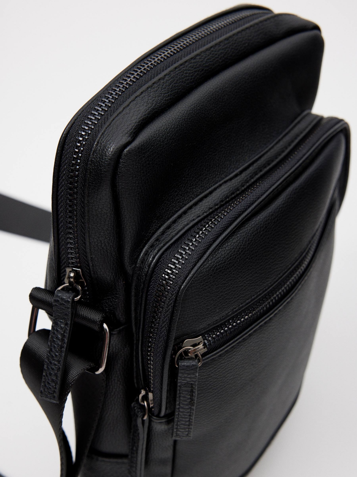Men's black patent leather crossbody | Men's Bags | INSIDE