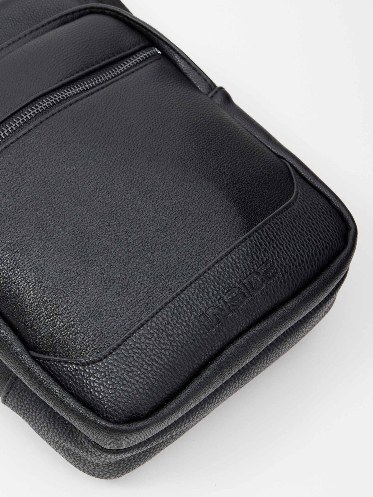 Men's black patent leather crossbody | Men's Bags | INSIDE
