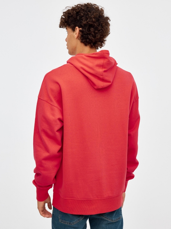 Dystopia Sweatshirt red middle back view