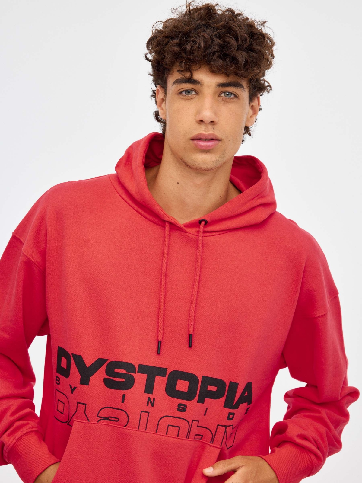 Sweatshirt Dystopia vermelho vista detalhe