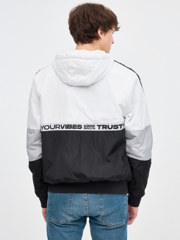 Your Vibes Nylon Jacket black middle back view