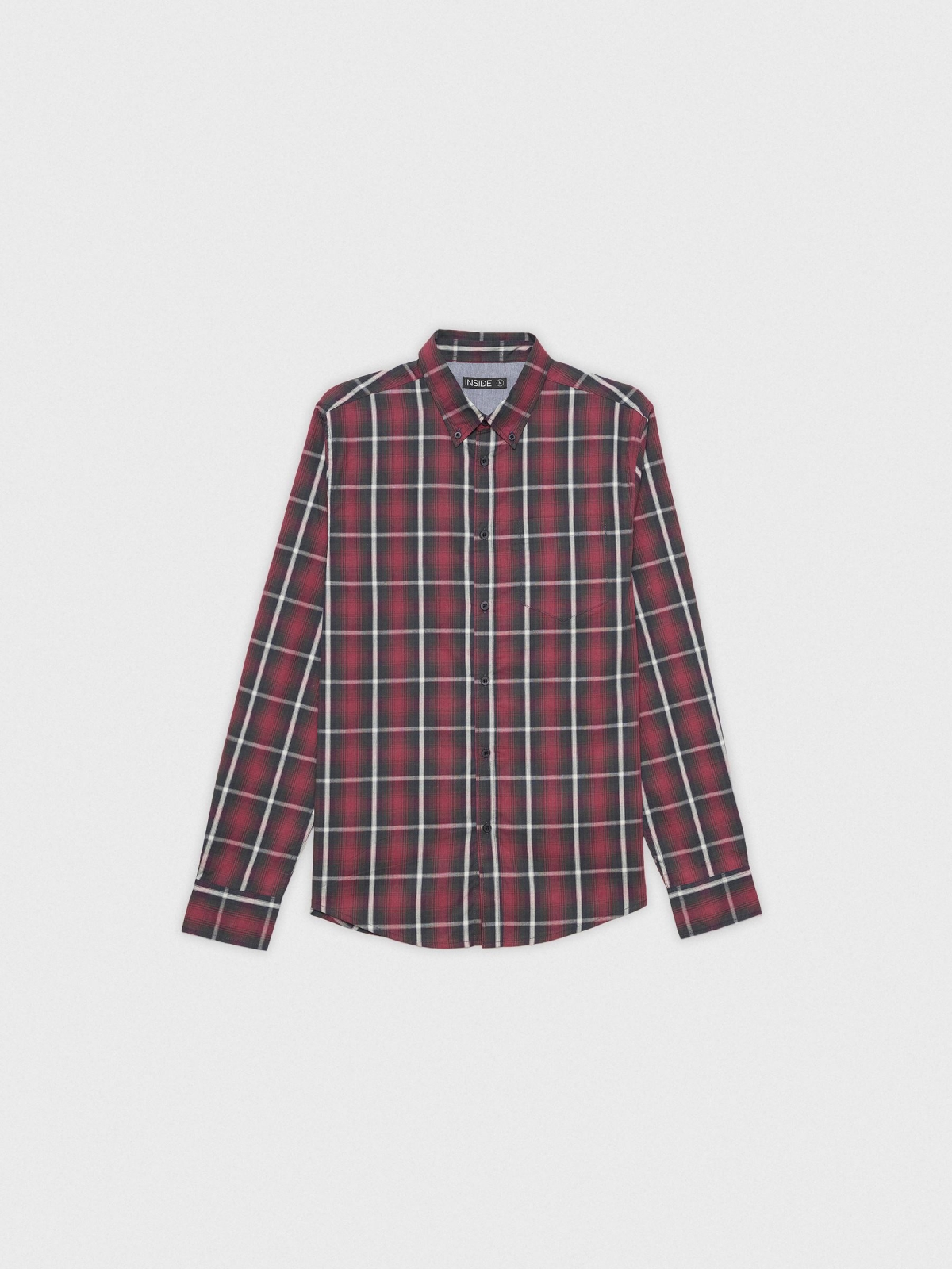  Regular fit plaid shirt black