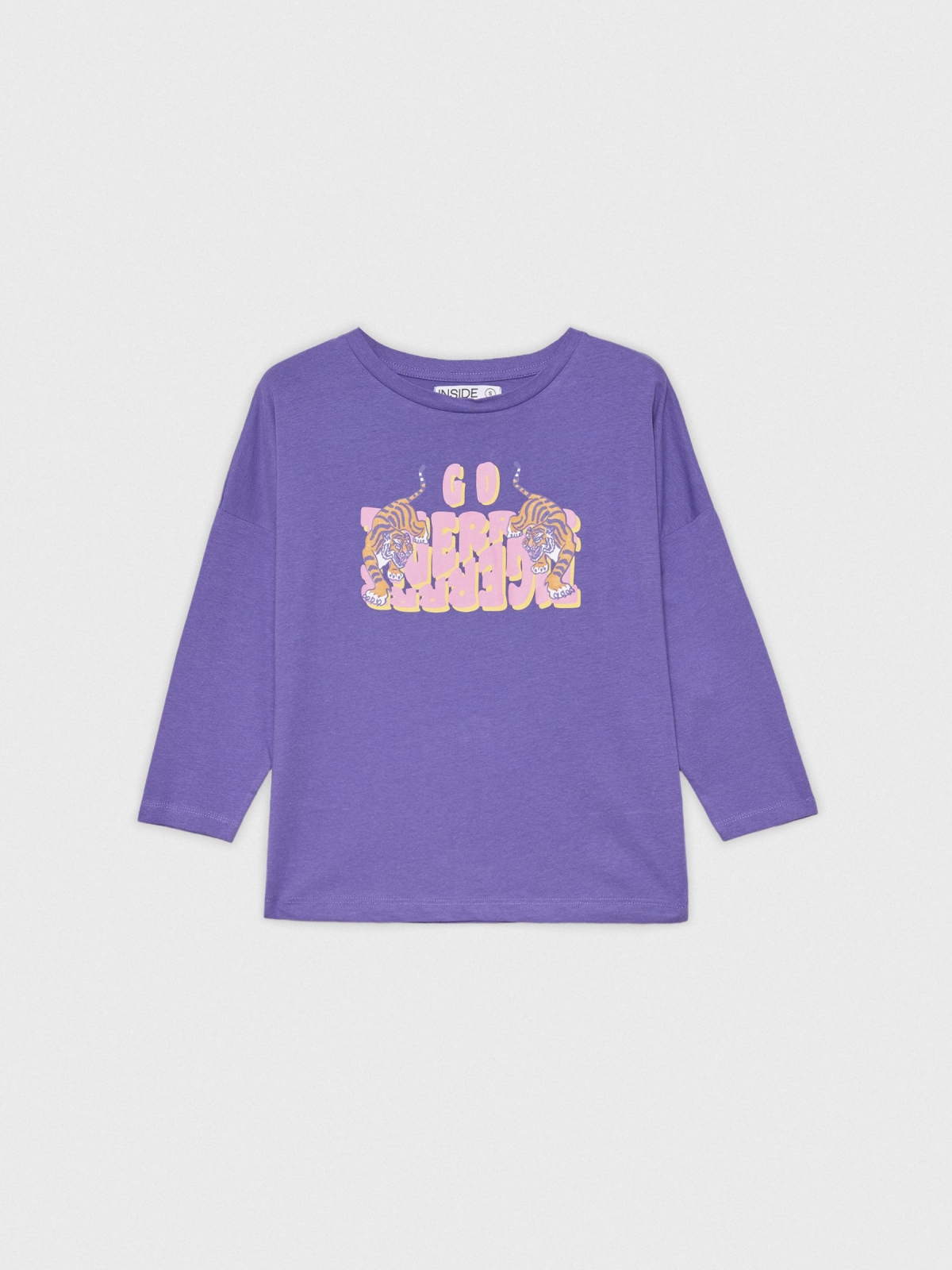  T-shirt normal do tigre violeta