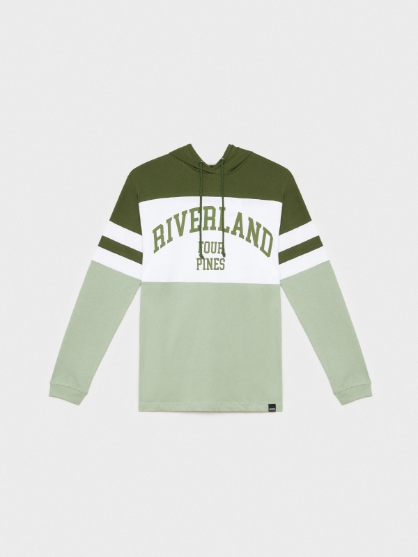  Riverland hooded T-shirt greyish green