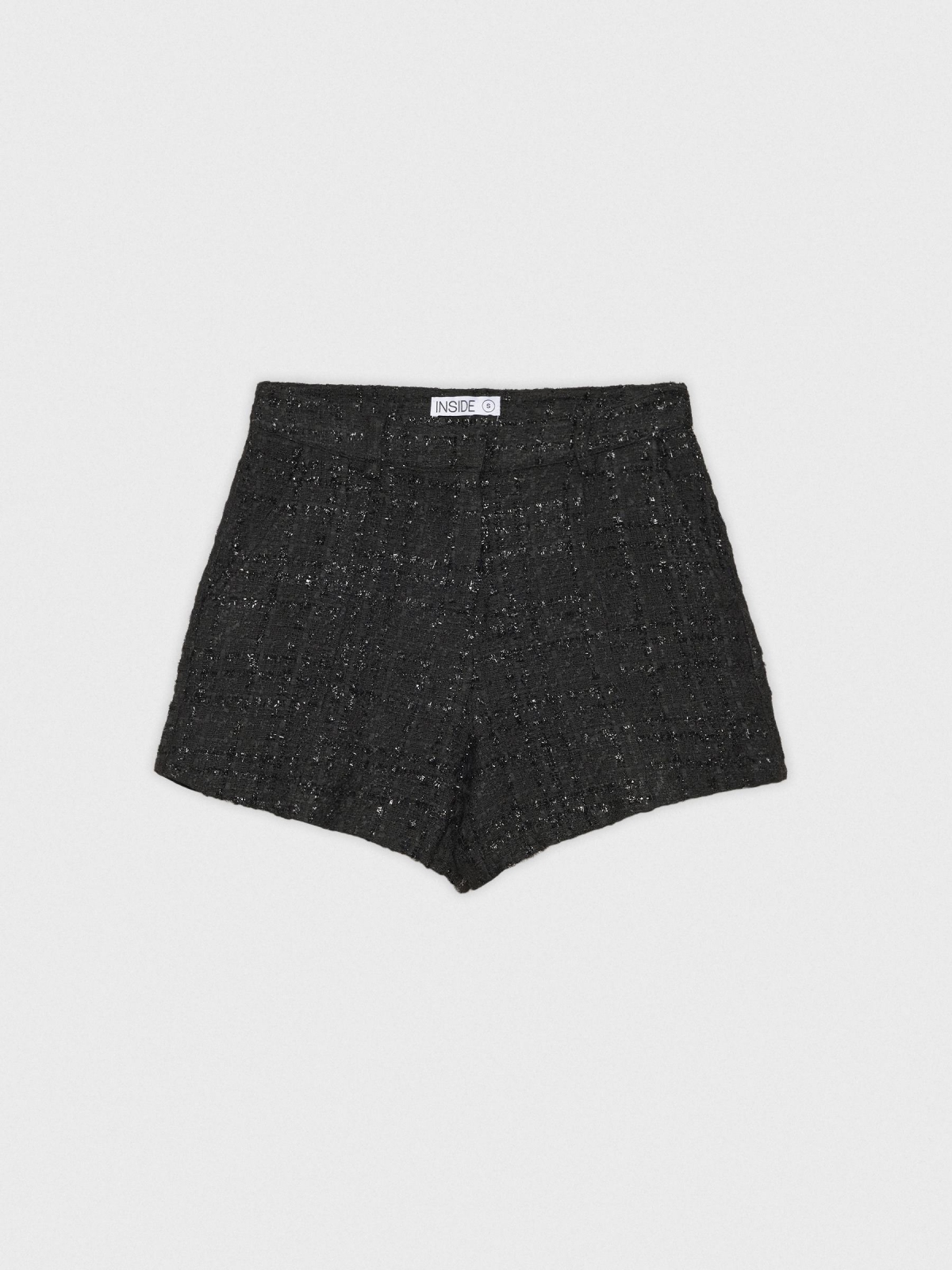  Shorts tweed  con lúrex negro