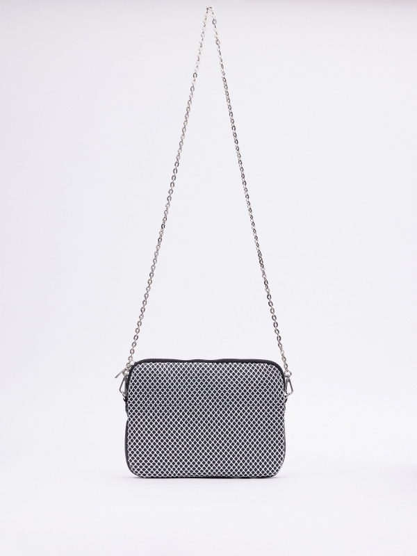 Bag with shiny mesh silver