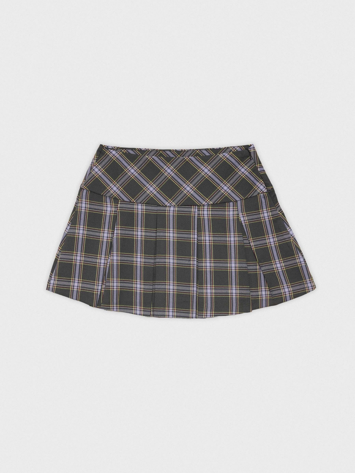  Mini skirt with checkered boards black