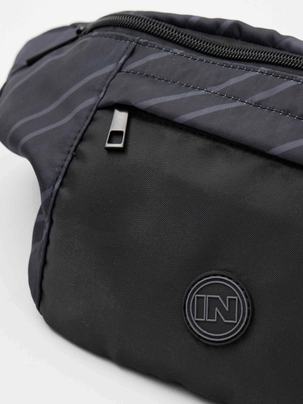 Men's fanny pack with black zipper detail view