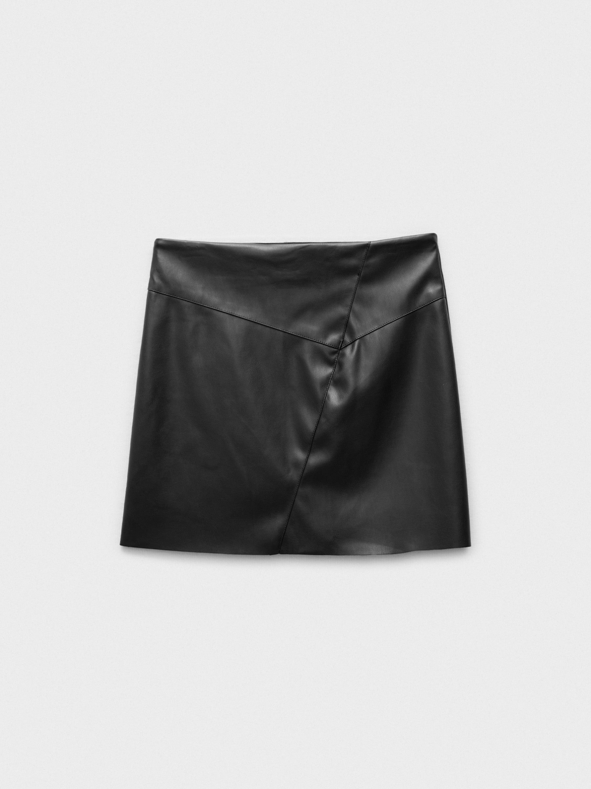  Leather effect mini skirt black