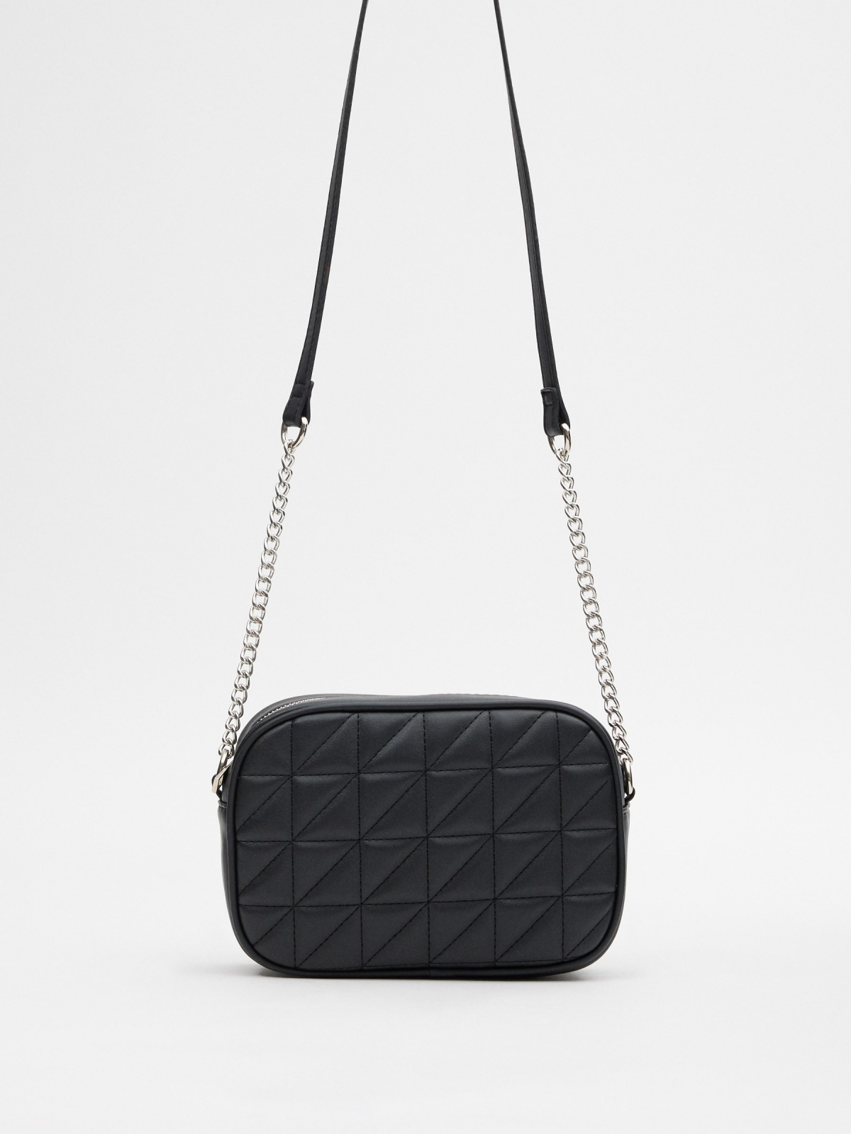 Leatherette crossbody bag black