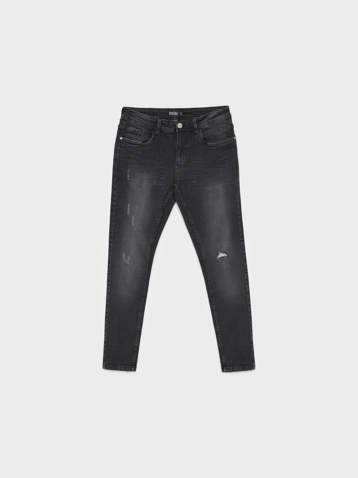 Jeans super skinny negros con roto | Jeans Hombre | INSIDE