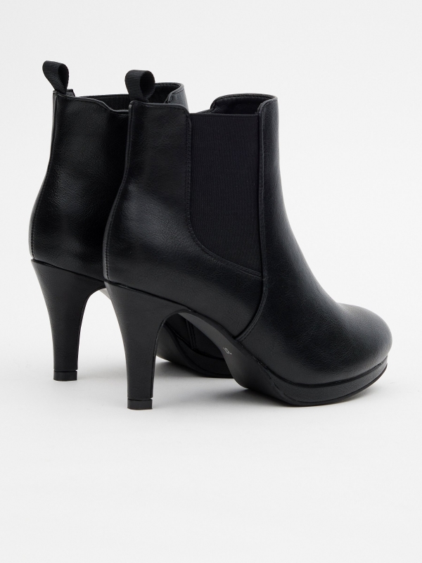 Elastic ankle boots with fine heel 45º back view