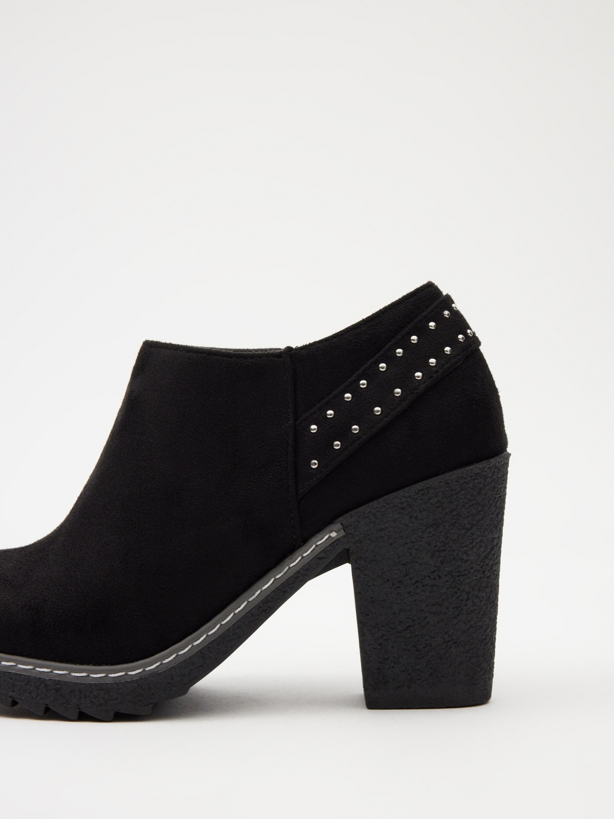 Studded ankle boots with wide heel detail view