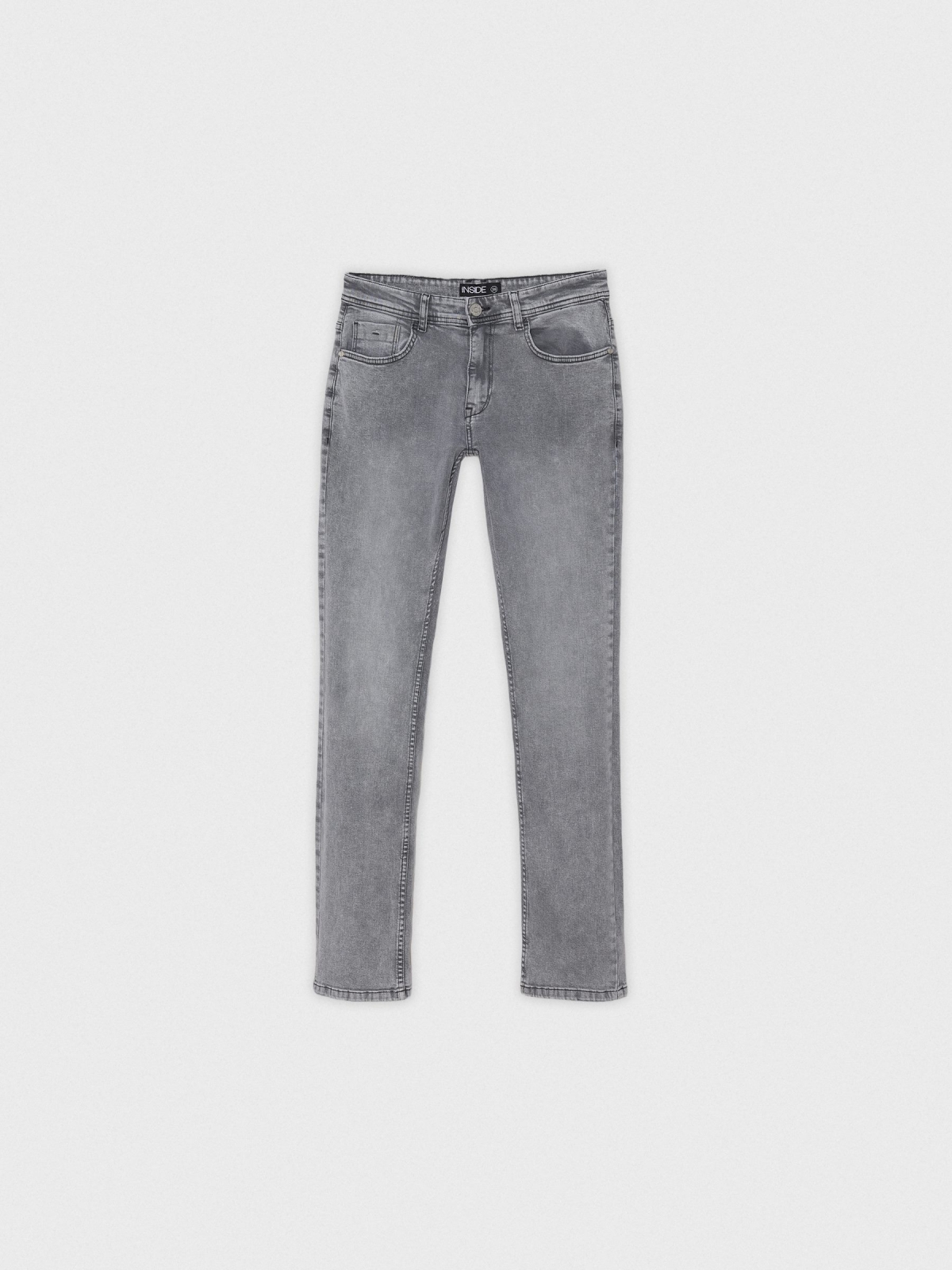  Grey regular denim jeans grey