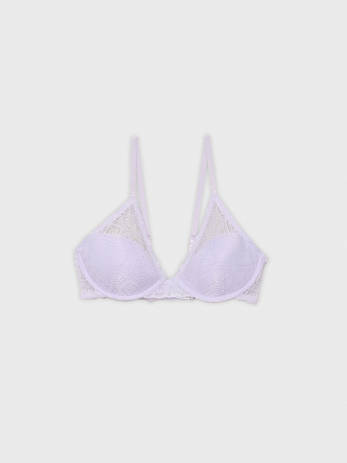 Underwire bra with lace violet