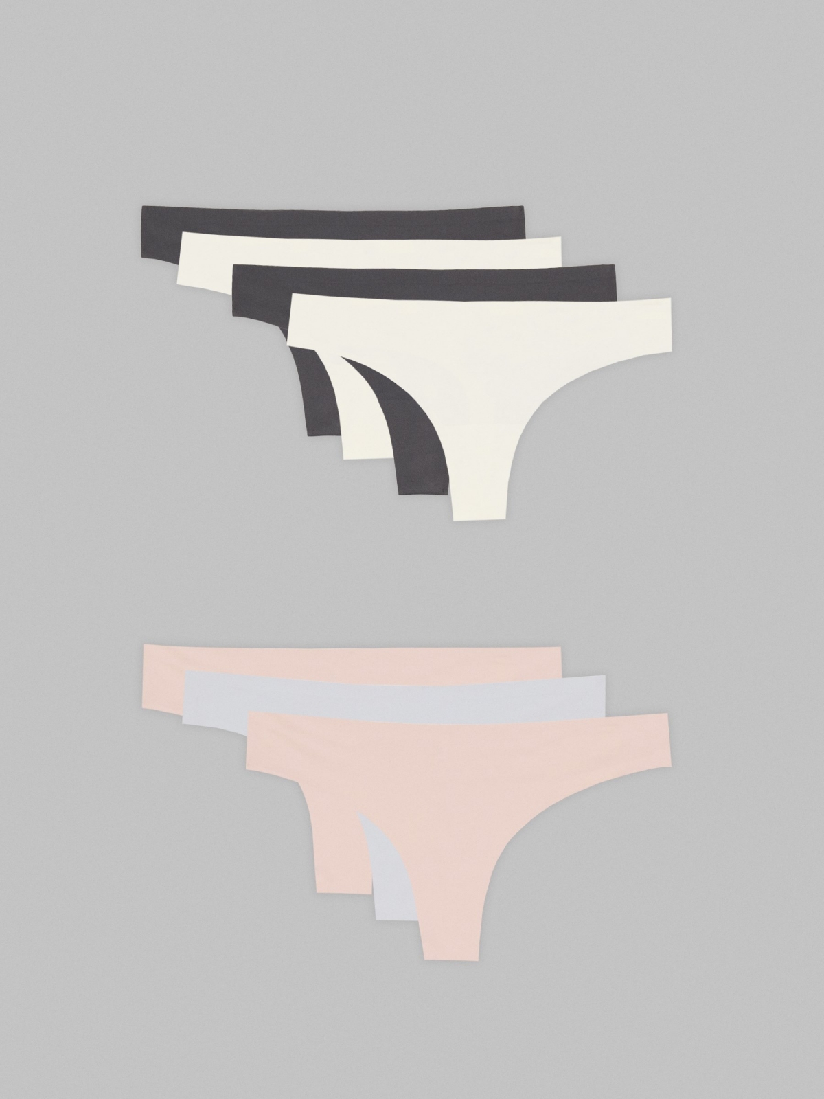 Pack 7 seamless thongs multicolor