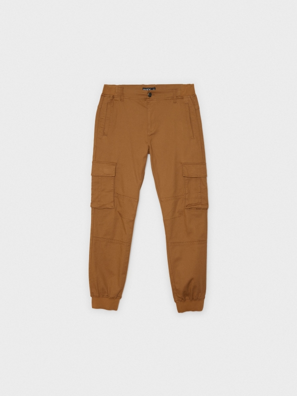  Jogger pants with pocket legs beige