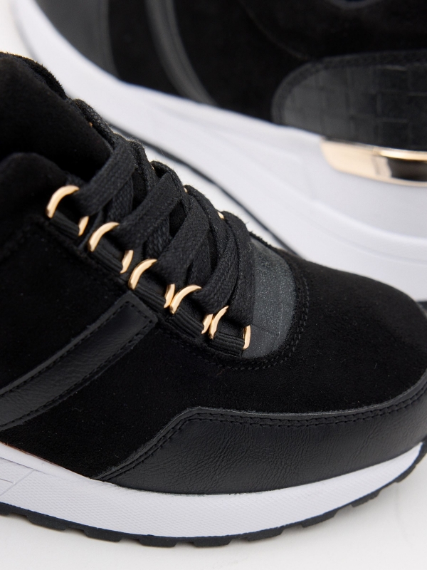 Combined wedge sneaker detail view