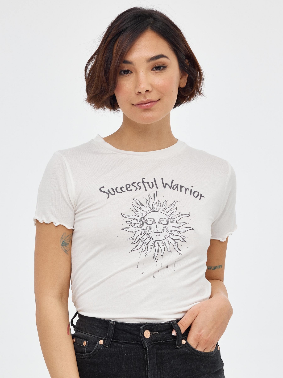 T-shirt crop sol curly