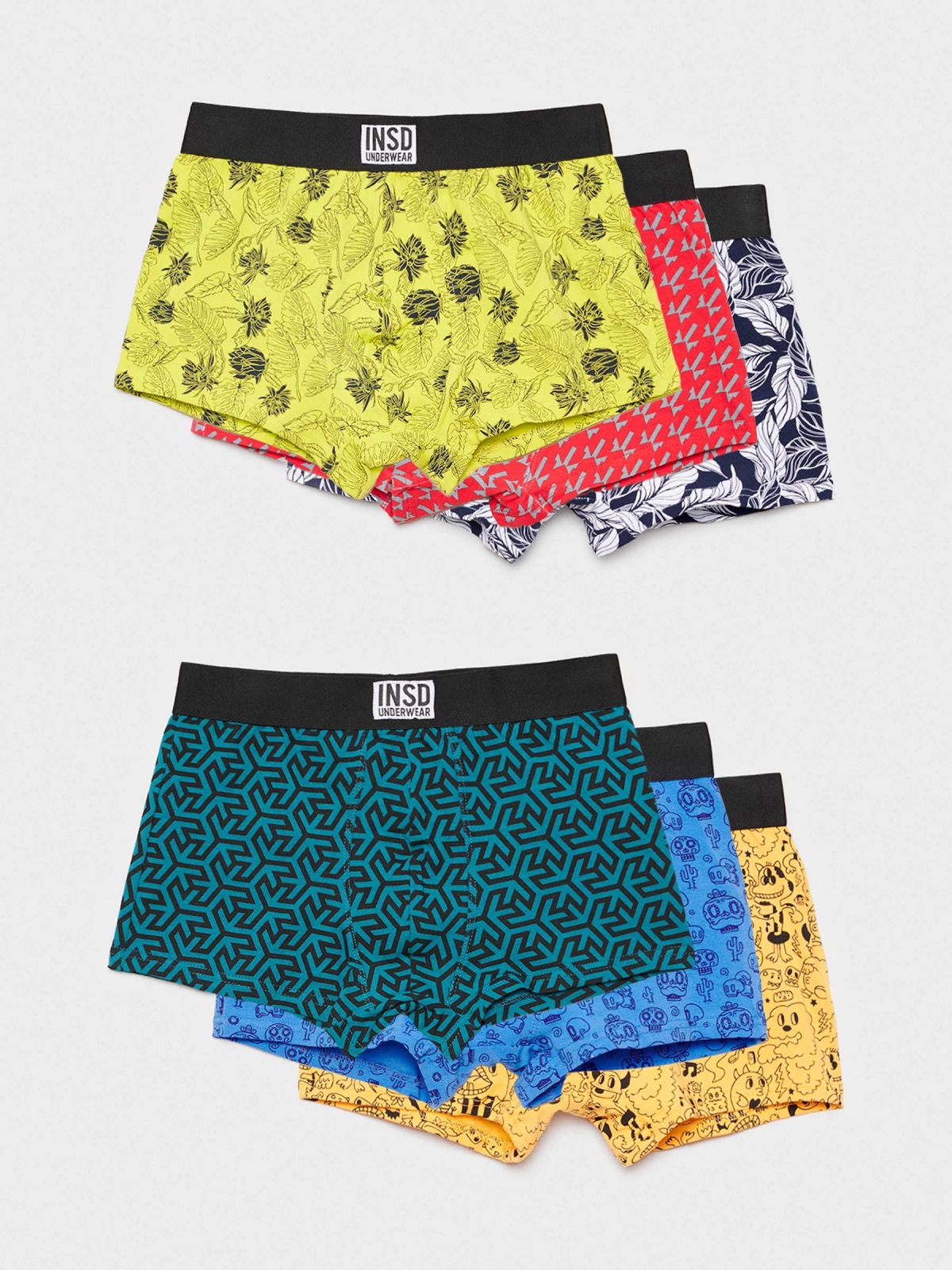 Pack 6 boxers print drawings | Men's Underwear | INSIDE