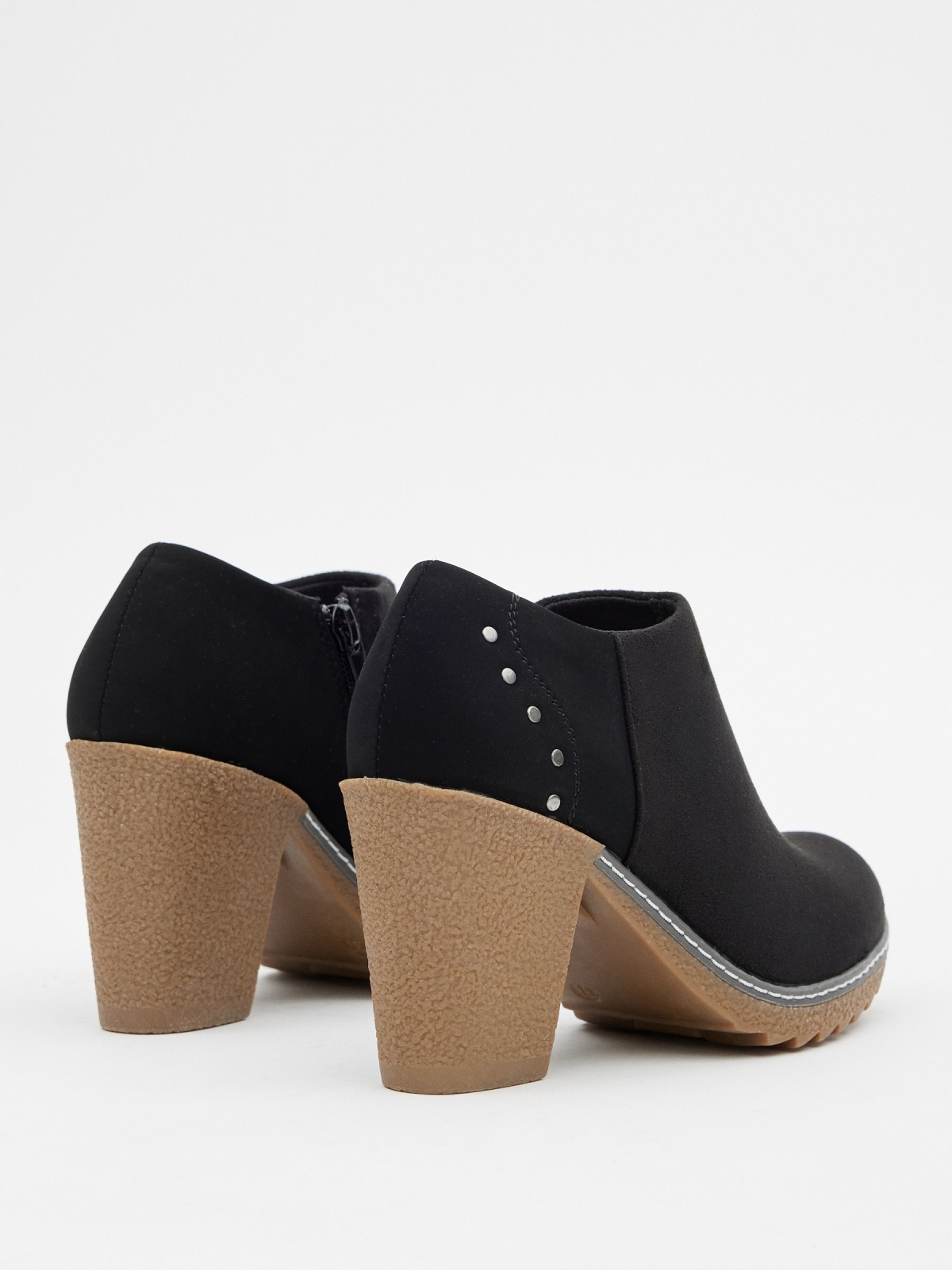 Studded ankle boots black 45º back view