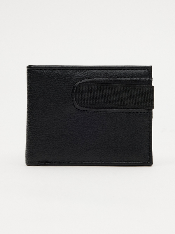 Wallet with button closure black