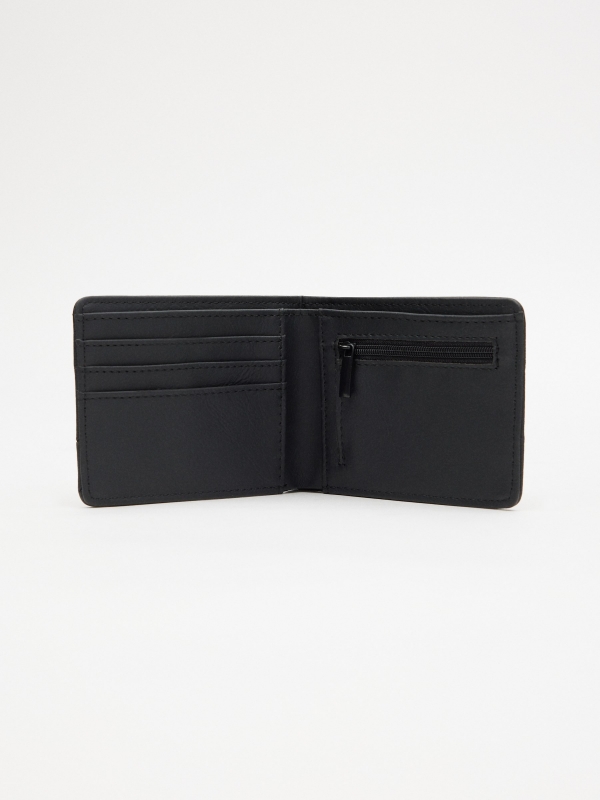 INSIDE leatherette briefcase black detail view