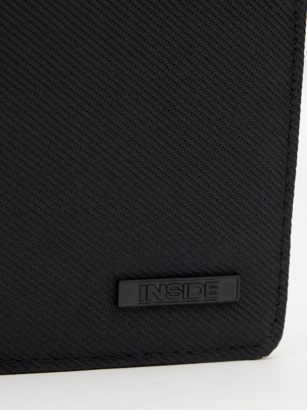 Men's wallet INSIDE application black detail view