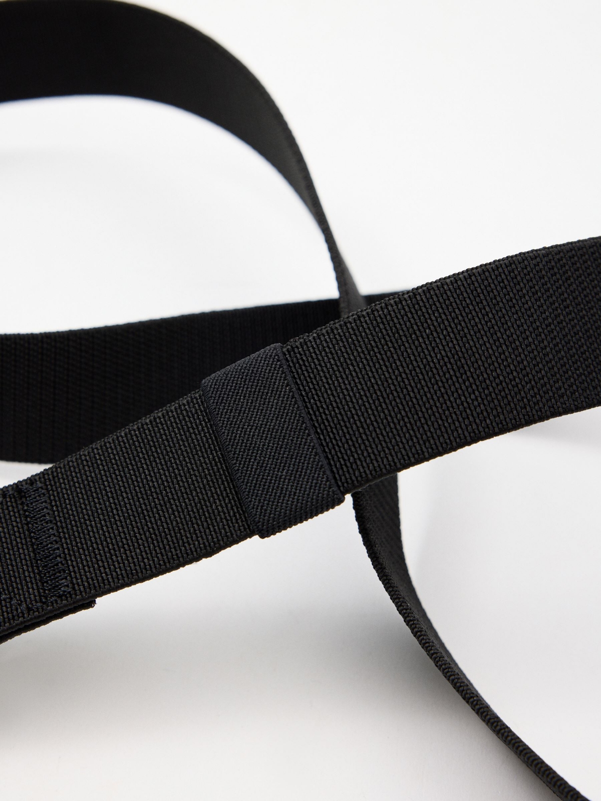 Men's canvas belt black detail view