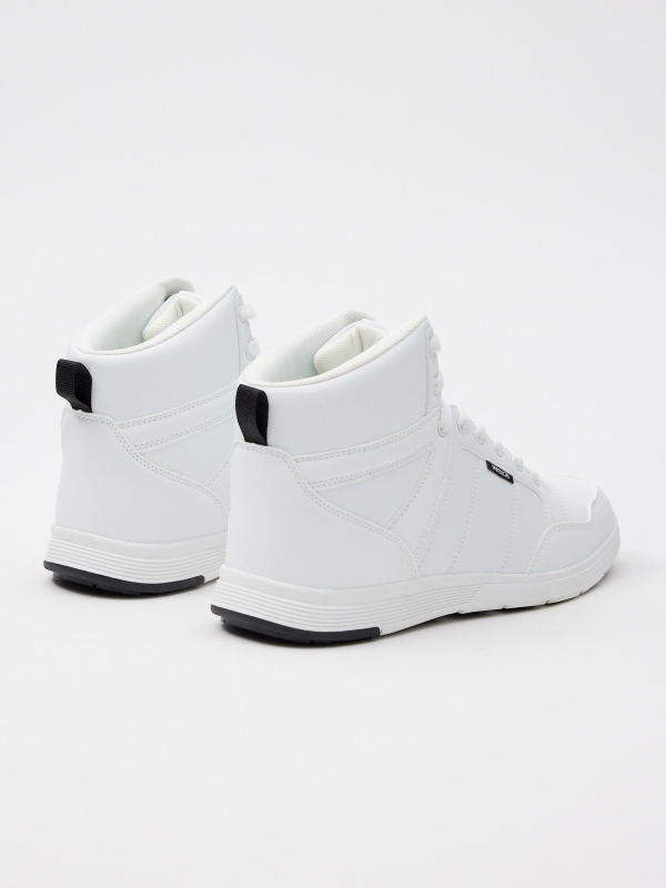 Sport boot white 45º back view