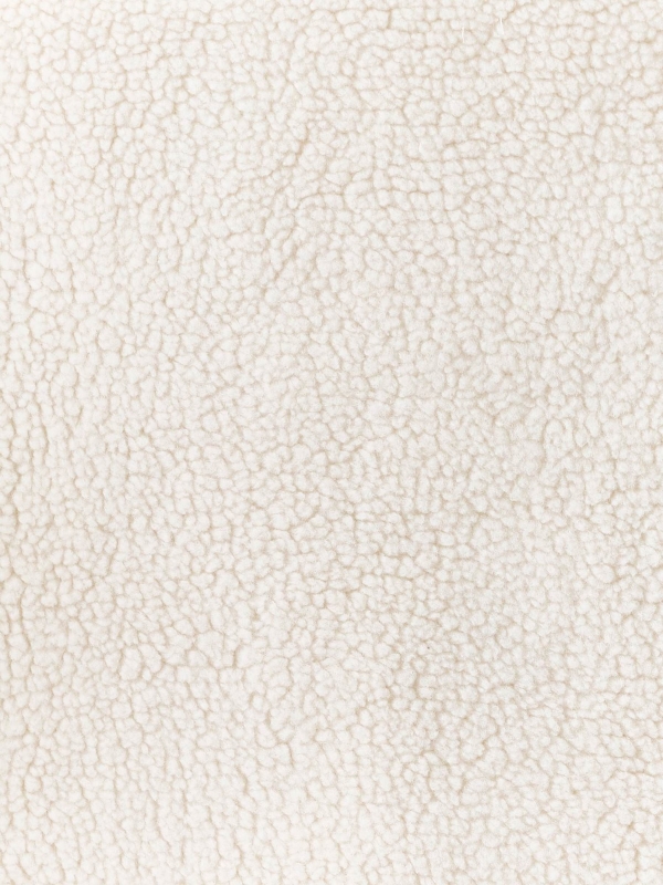 Abrigo crop de borrego beige vista detalle