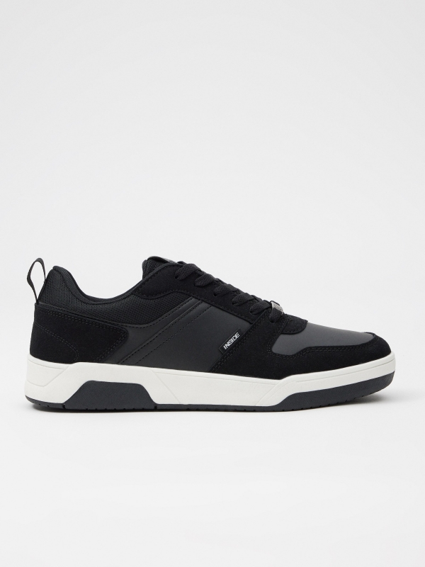 Skater and patent leather sneaker black