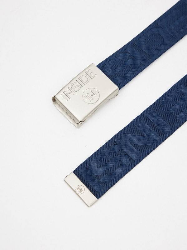 INSIDE Men's Canvas Belt dark blue detail view