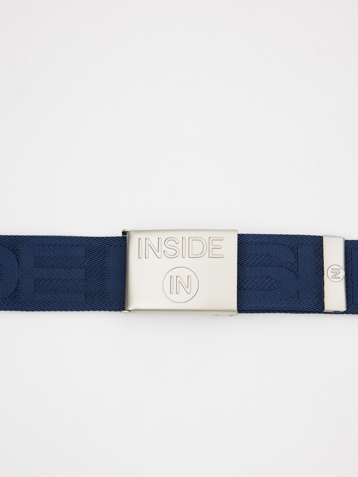INSIDE Men's Canvas Belt dark blue detail view