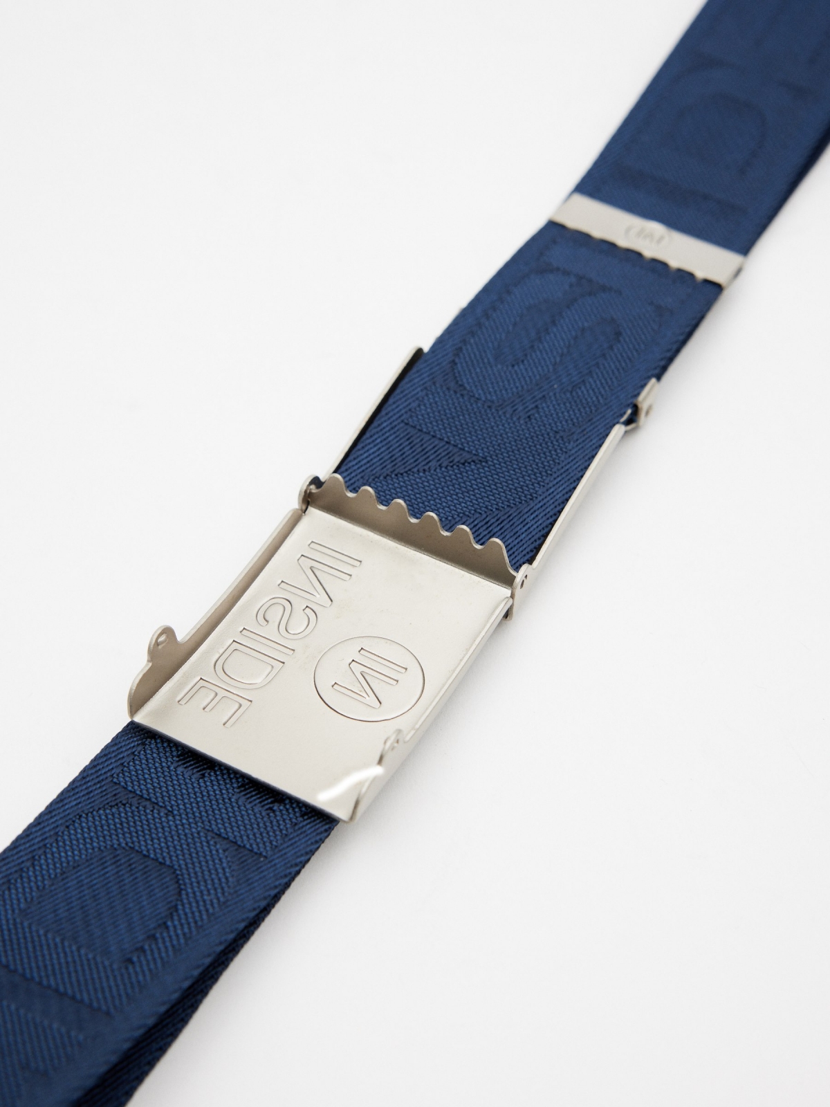 INSIDE Men's Canvas Belt dark blue detail view