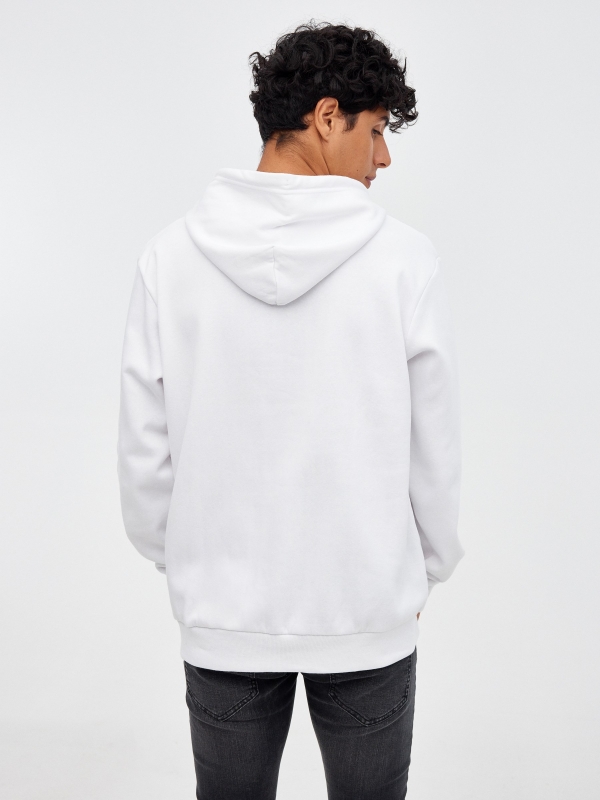 Dragon Ball print sweatshirt white middle back view