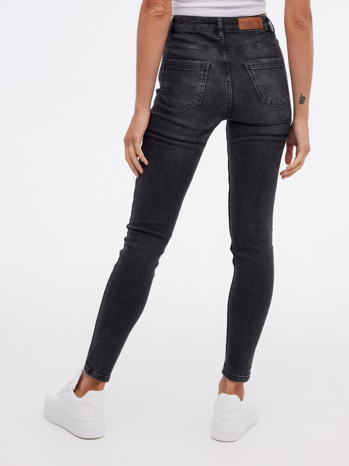 Basic skinny jeans black black middle back view