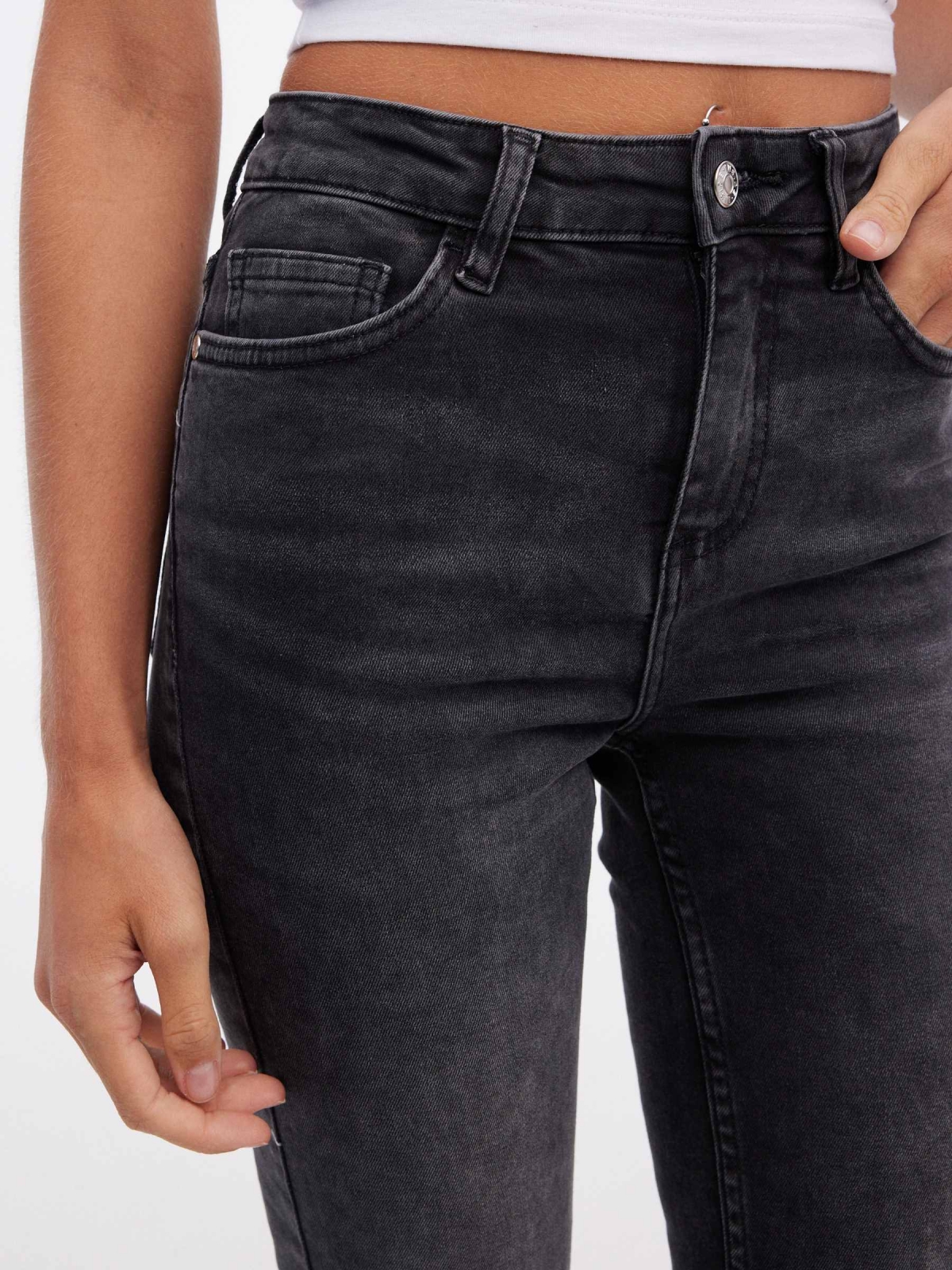 Jeans skinny básicos negro negro vista detalle