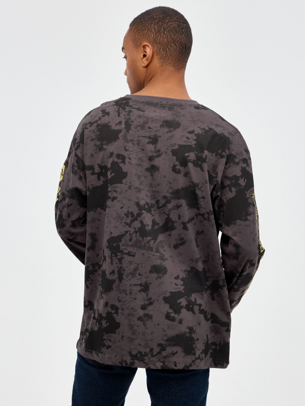 Stranger T-shirt dark grey middle back view