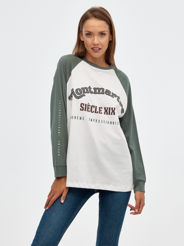 Montmartre T-shirt greyish green middle front view